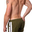 Green Striped Runner Short