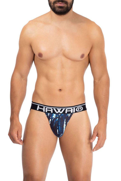 HAWAI Dark Blue 42167 Printed Microfiber Jockstrap