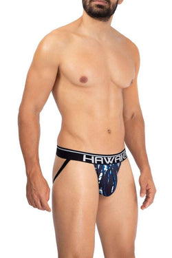 HAWAI Dark Blue 42167 Printed Microfiber Jockstrap thumbnail 3