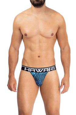 HAWAI Royal Blue 42168 Printed Microfiber Jockstrap thumbnail 1