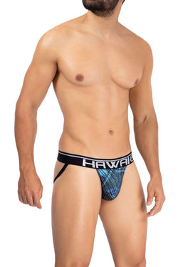 HAWAI Royal Blue 42168 Printed Microfiber Jockstrap thumbnail 3