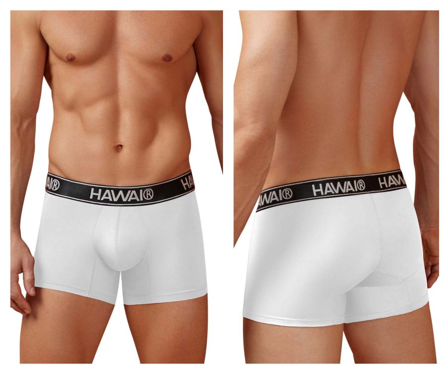 HAWAIR Men's Underwear 41977 Microfiber Trunks Color White-01