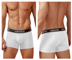 HAWAIR Men's Underwear 41977 Microfiber Trunks Color White-01 thumbnail 1
