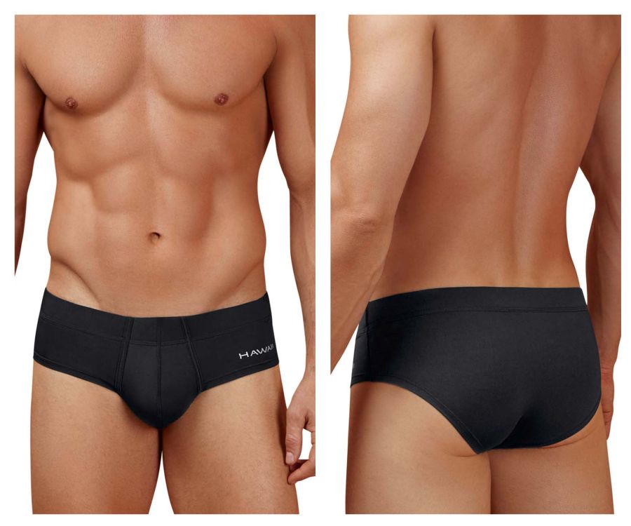 HAWAIR Men's Underwear 42241 Microfiber Briefs Color Black-01