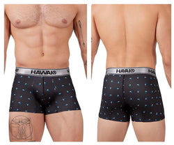 HAWAIR Men's Underwear 42470 Printed Microfiber Trunks Color Black thumbnail 1