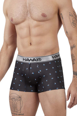 HAWAIR Men's Underwear 42470 Printed Microfiber Trunks Color Black thumbnail 4