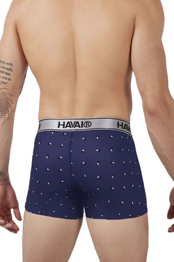 HAWAIR Men's Underwear 42470 Printed Microfiber Trunks Color Blue thumbnail 3