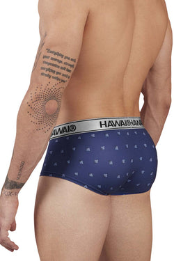 HAWAIR Men's Underwear 42480 Printed Microfiber Briefs Color Blue thumbnail 3