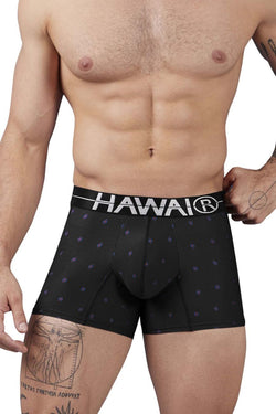 HAWAIR Men's Underwear 42520 Printed Microfiber Trunks Color Black thumbnail 2