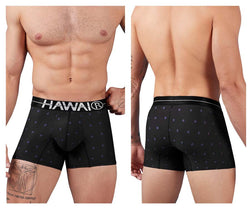 HAWAIR Men's Underwear 42520 Printed Microfiber Trunks Color Black thumbnail 1
