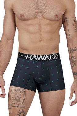 HAWAIR Men's Underwear 42520 Printed Microfiber Trunks Color Dark Blue thumbnail 2