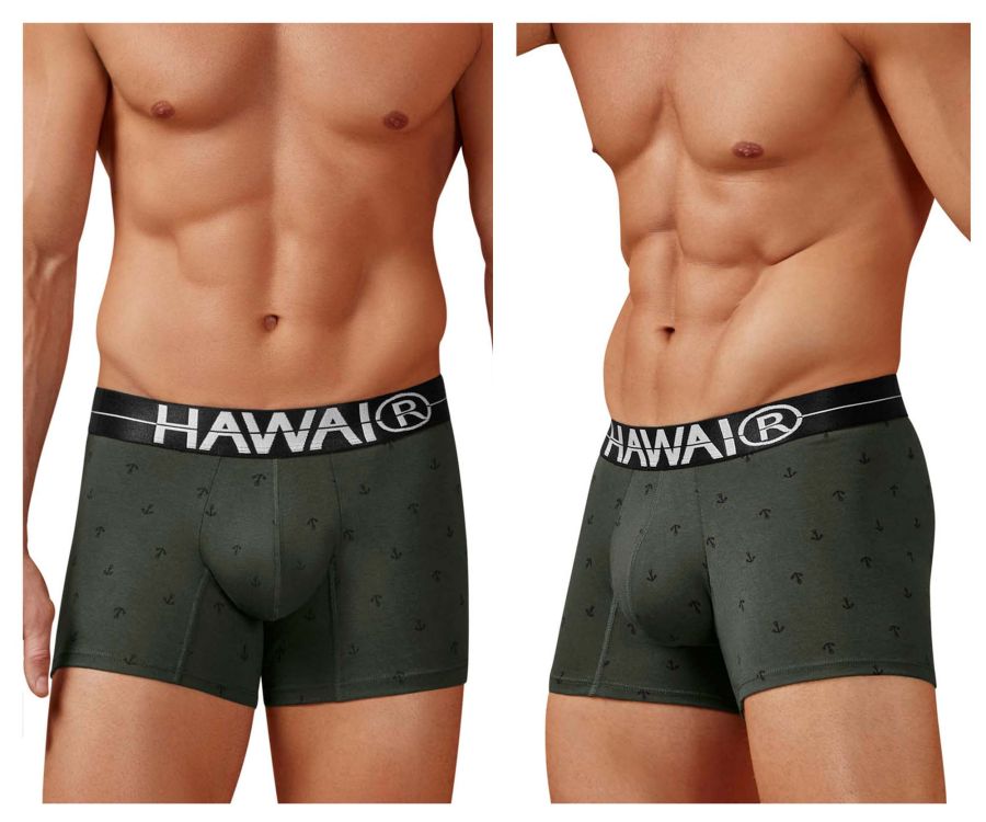 HAWAIR Men's Underwear 42521 Cotton blend Trunks Color Military Green