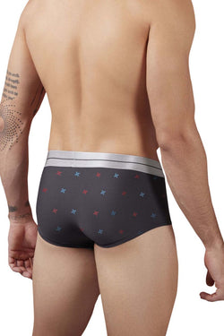 HAWAIR Men's Underwear 42530 Printed Microfiber Briefs Color Gray thumbnail 3