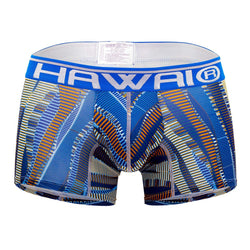 HAWAIR Men's Underwear 42121 Printed Athletic Trunks Color Royal Blue thumbnail 4