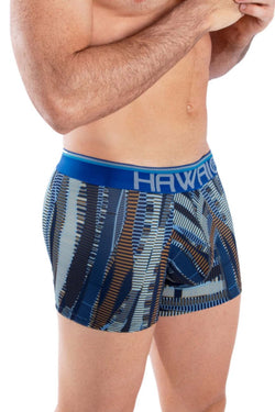 HAWAIR Men's Underwear 42121 Printed Athletic Trunks Color Royal Blue thumbnail 2