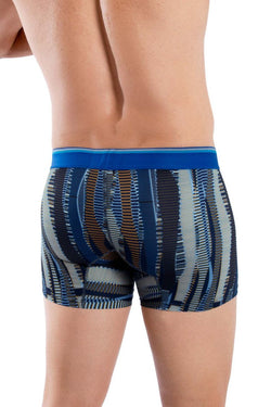 HAWAIR Men's Underwear 42121 Printed Athletic Trunks Color Royal Blue thumbnail 3