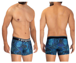 HAWAIR Men's Underwear 42173 Printed Microfiber Trunks Color Royal Blue thumbnail 1