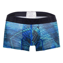 HAWAIR Men's Underwear 42173 Printed Microfiber Trunks Color Royal Blue thumbnail 4