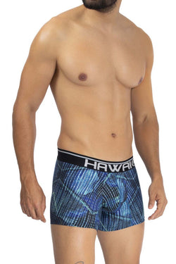 HAWAIR Men's Underwear 42173 Printed Microfiber Trunks Color Royal Blue thumbnail 2