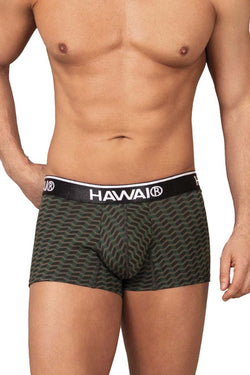 HAWAIR Men's Underwear 42371 Printed Trunks Color Green thumbnail 2