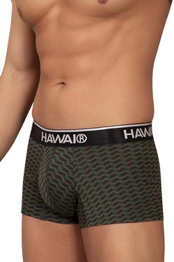 HAWAIR Men's Underwear 42371 Printed Trunks Color Green thumbnail 4