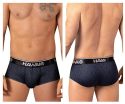 HAWAIR Men's Underwear 42380 Printed Briefs Color Black thumbnail 1