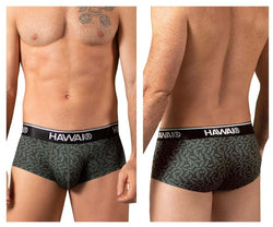 HAWAIR Men's Underwear 42380 Printed Briefs Color Green thumbnail 1
