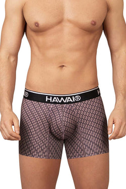 HAWAIR Men's Underwear 42420 Printed Trunks Color Cocoa thumbnail 2