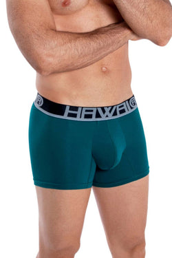 HAWAIR Men's Underwear 4986 Solid Athletic Trunks Color Green thumbnail 2
