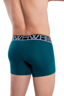 HAWAIR Men's Underwear 4986 Solid Athletic Trunks Color Green thumbnail 3