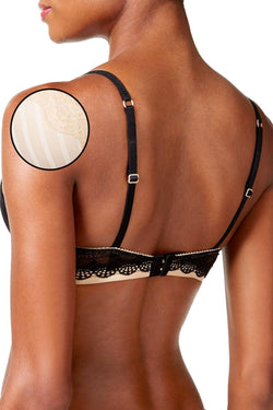 HEIDI By Heidi Klum Mesh/Lace Custom Lift Push-Up in Pristine/Toasted Almond thumbnail 2