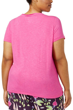 HUE PLUS Rose-Violet Printed Lounge Tee thumbnail 3
