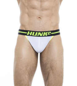 HUNK2 White TH2020F Chaos NeonÂ² Thongs thumbnail 1