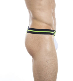HUNK2 White TH2020F Chaos NeonÂ² Thongs thumbnail 3