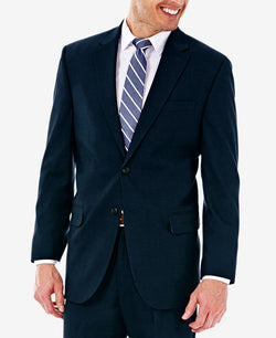 Haggar J.m. Men’s Classic/regular Fit Stretch Sharkskin Suit Jacket Dark Navy thumbnail 1