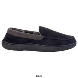 Haggar Microsuede Fleece Lined Brown Venetian Slippers  Black thumbnail 2