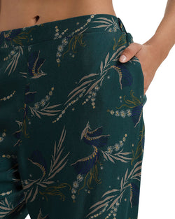 Hanro Celia Pajama Pants Kelp Garden thumbnail 3
