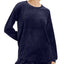 Hanro Long Sleeve Velour Sleep Shirt Intense Blue