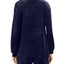 Hanro Long Sleeve Velour Sleep Shirt Intense Blue
