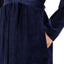 Hanro Velour Wrap Robe Intense Blue