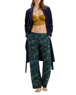 Hanro Velour Wrap Robe Intense Blue thumbnail 4
