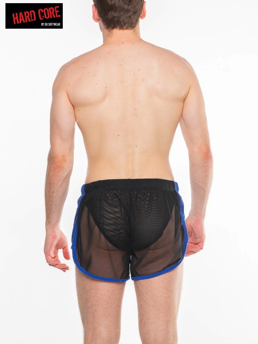 Hard Core Black And Royal Frisky Gym Short With Liner
