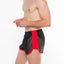 Hard Core Black and Red Frisky Gym Short with Liner