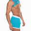 Hard Core Turquoise Tryst Mesh Hooded Harness
