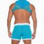 Hard Core Turquoise Tryst Mesh Hooded Harness