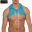 Hard Core Turquoise Tryst Mesh Hooded Harness