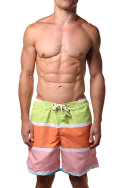 Hawai Green & Pink  51704 Swim Trunk Short thumbnail 1