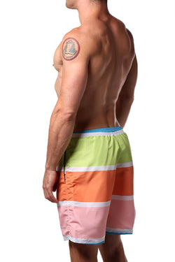 Hawai Green & Pink  51704 Swim Trunk Short thumbnail 2