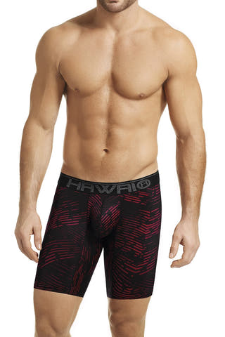 Hawai Red Claw-Scratch Printed Boxer Brief