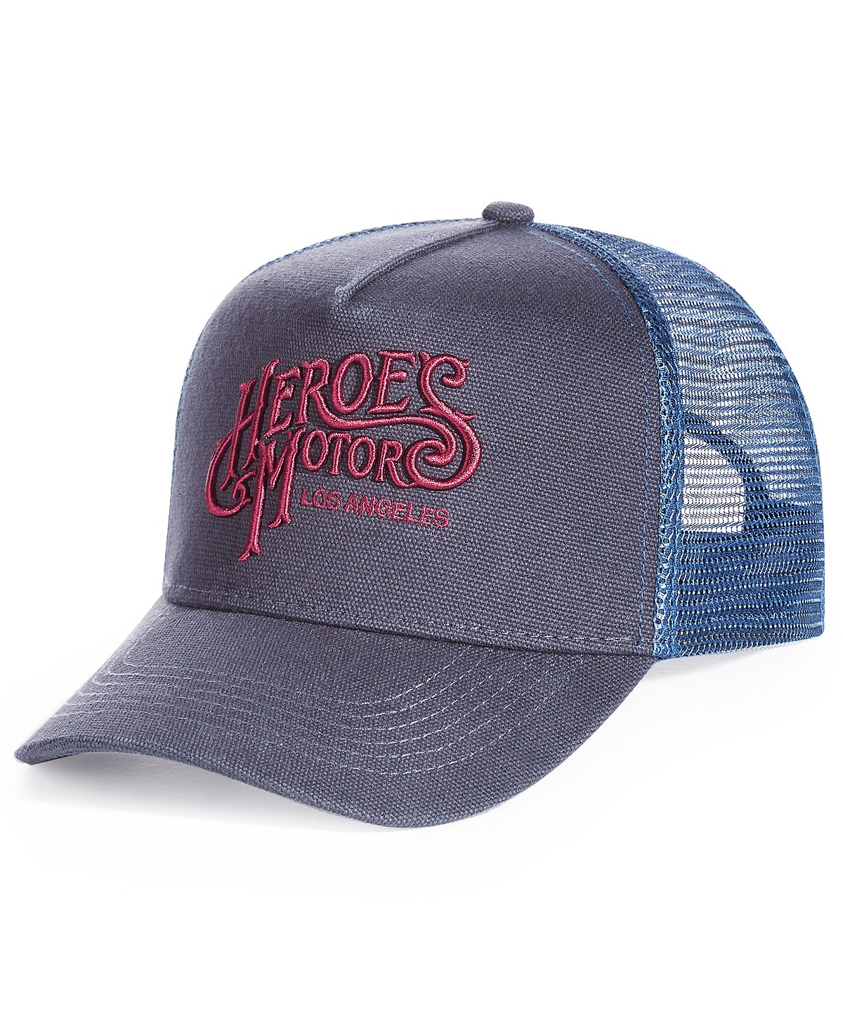 Heroes Motors 3d Embroidered Trucker Cap Blue